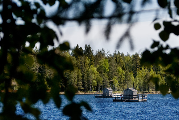 Flottar på Nydalasjön - Fotograf Lars-Göran Norlin