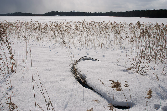 Båt i snö