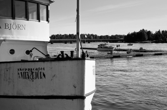Båtar vid kajen, Umeå. Fotograf Lars-Göran Norlin