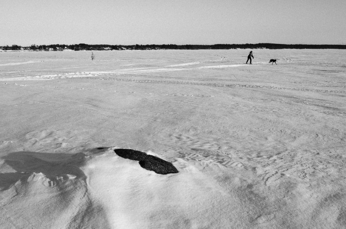 På isen vid Tomholmen, Luleå